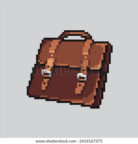 Pixel art illustration Briefcase. Pixelated formal briefcase. Formal Briefcase
pixelated for the pixel art game and icon for website and video game. old school retro.