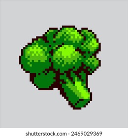 Pixel art illustration Broccoli Vegetable. Pixelated Broccoli. Broccoli Grocery Vegetable pixelated for the pixel art game and icon for website and video game. old school retro.