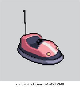 Pixel art illustration Bumper Car. Pixelated Carnival Bumper Car. Carnival Bumper Car pixelated for the pixel art game and icon for website and video game. old school retro.