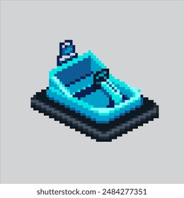 Pixel art illustration Bumper Car. Pixelated Carnival Bumper Car. Carnival Bumper Car pixelated for the pixel art game and icon for website and video game. old school retro.