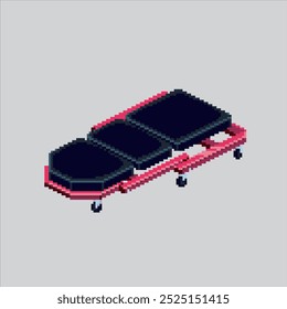 Ilustración de arte de píxeles Car Creeper. Herramienta de enredadera pixelada. Herramienta de enredadera del coche pixelated para el juego del arte del pixel y el icono para el Sitio web Video y el juego.