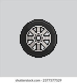 Pixel art illustration Car tire. Pixelated wheels. Car Wheels tire pixelated
for the pixel art game and icon for website and video game. old school retro.