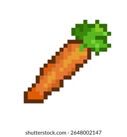 Pixel art illustration of a carrot