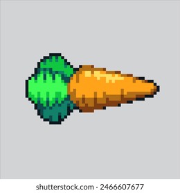 Pixel art illustration Carrot. Pixelated Carrot. Carrot pixelated for the pixel art game and icon for website and video game. old school retro.