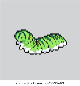 Pixel art illustration Caterpillar. Pixelated Caterpillar. Caterpillar Insect Icon pixelated for the pixel art game and icon for website and video game. old school retro.