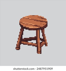 Pixel art illustration Chair. Pixelated Chair. Bedroom Chair pixelated for the pixel art game and icon for website and video game. old school retro.