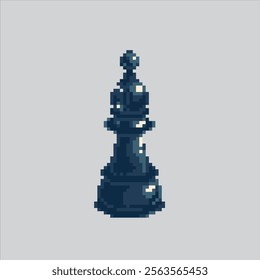 Pixel art illustration Chess Bishop. Pixelated Chess Piece.  Chess Bishop Piece Icon pixelated for the pixel art game and icon for website and video game. old school retro.