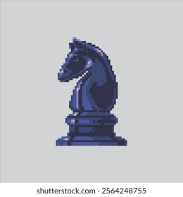 Pixel art illustration Chess Knight. Pixelated Chess Horse. Chess Knight Horse Icon pixelated for the pixel art game and icon for website and video game. old school retro.