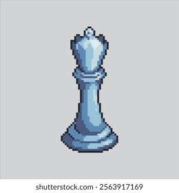 Pixel art illustration Chess Queen. Pixelated Chess Piece. Chess Queen Piece icon pixelated for the pixel art game and icon for website and video game. old school retro.