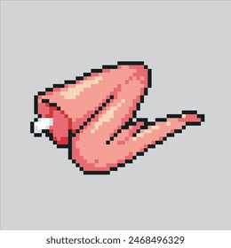 Pixel art illustration Chicken Meat. Pixelated Poultry. Poultry Chicken Meat pixelated for the pixel art game and icon for website and video game. old school retro.