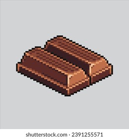 Pixel art illustration Chocolate bar. Pixelated Chocolate Bar. Chocolate Bar pixelated for the pixel art game and icon for website and video game. old school retro.