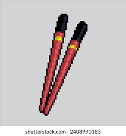 Pixel art illustration Chopsticks. Pixelated Chopsticks. Chopsticks for noodle pixelated for the pixel art game and icon for website and video game. old school retro.