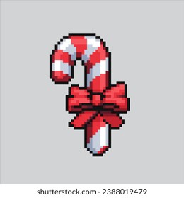 Pixel art illustration Christmas candy. Pixelated Christmas candy. Christmas candy pixelated for the pixel art game and icon for website and video game. old school retro.