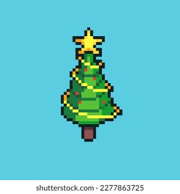 Pixel art illustration christmas tree. Pixelated christmas tree. green christmas tree pixelated
for the pixel art game and icon for website and video game. old school retro.