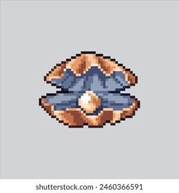 Pixel art illustration Clam. Pixelated Clam. Clam Sea Ocean pixelated for the pixel art game and icon for website and video game. old school retro.