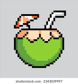 Pixel art illustration Coconut water. Pixelated Coconut. Coconut Water icon pixelated
for the pixel art game and icon for website and video game. old school retro. svg