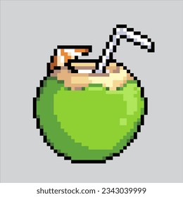 Pixel art illustration Coconut water. Pixelated Coconut. Coconut Water icon pixelated
for the pixel art game and icon for website and video game. old school retro.