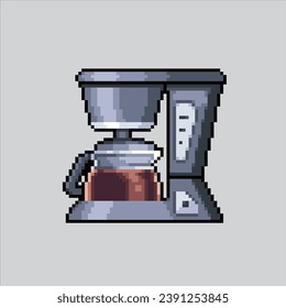 Pixel art illustration coffee machine. Pixelated coffee machine. Coffee Machine pixelated for the pixel art game and icon for website and video game. old school retro.