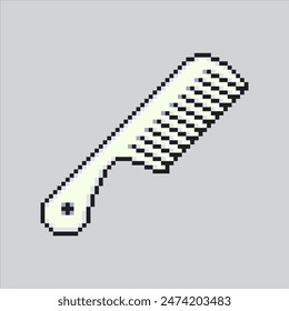 Pixel art illustration Comb. Pixelated Comb. Hair Comb Barber pixelated for the pixel art game and icon for website and video game. old school retro.