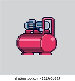 Pixel art illustration Compressor. Pixelated Air Compressor. Air Compressor pixelated for the pixel art game and icon for website and video game. old school retro.