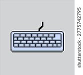 Pixel art illustration Computer Keyboard. Pixelated Keyboard Input. Computer Keyboard input Icon pixelated for the pixel art game and icon for website and video game. old school retro.