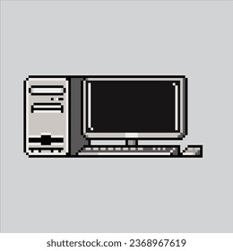 Pixel art illustration computer. Pixelated old computer. old classic computer icon pixelated
for the pixel art game and icon for website and video game. old school retro.
