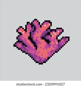 Pixel art illustration coral. Pixelated coral. Sea algae coral icon pixelated
for the pixel art game and icon for website and video game. old school retro.