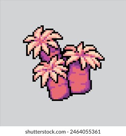 Pixel art illustration Coral. Pixelated Coral. Sea Coral Building pixelated for the pixel art game and icon for website and video game. old school retro.