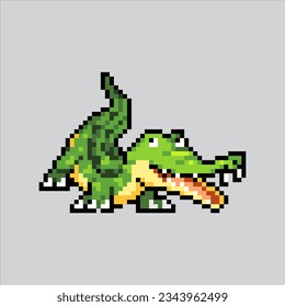 Pixel art illustration Crocodile. Pixelated crocodile. Crocodile reptile icon pixelated
for the pixel art game and icon for website and video game. old school retro.