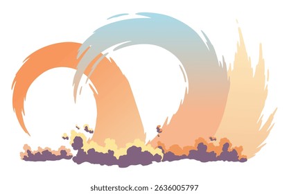 A pixel art illustration depicting a tornado against a white background