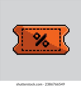 Pixel art illustration Dicount. Pixelated Disount Icon. Discount icon pixelated for the pixel art game and icon for website and video game. old school retro.