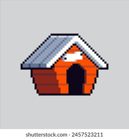 Pixel art illustration Dog House. Pixelated Dog House. Dog House pixelated for the pixel art game and icon for website and video game. old school retro.