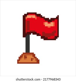 pixel art illustration draw artwork bit design character icon symbol set of flag