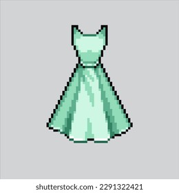 Pixel art illustration dress. Pixelated female dress. women dress pixelated
for the pixel art game and icon for website and video game. old school retro.