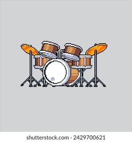 Pixel art illustration Drum. Pixelated Drum. Drum music instrument.
pixelated for the pixel art game and icon for website and video game. old school retro.