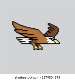 Pixel art illustration eagle. Pixelated eagle. eagle bird pixelated for the pixel art game and icon for website and video game. old school retro.