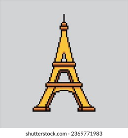 Pixel art illustration Eiffel. Pixelated Eiffel Tower. Eiffel Tower landmark icon pixelated
for the pixel art game and icon for website and video game. old school retro.