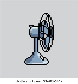 Pixel-Illustrationsventilator. Pixelelektrischer Lüfter. Ikone des kuehlbaren Lüfters pixelig
für das Pixelkunstspiel und Icon für Website- und Videospiel. Altschulretro.