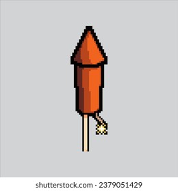 Pixel art illustration fireworks. Pixelated rocket. Rocket fireworks pixelated for the pixel art game and icon for website and video game. old school retro.