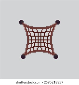 Pixel art illustration Fishing Net. Pixelated Fishing Tools. Fishing Net Rope Tools Icon pixelated for the pixel art game and icon for website and video game. old school retro.