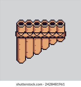 Pixel art illustration Flute. Pixelated Flute. Flute music instrument.
pixelated for the pixel art game and icon for website and video game. old school retro.