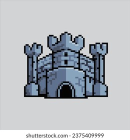Pixel art illustration Fortress. Pixelated fortress. medieval fortress
icon pixelated for the pixel art game and icon for website and video game. old school retro.