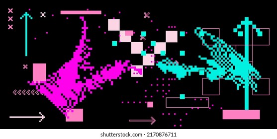 Ilustración de arte de una pantalla de computadora brillante.