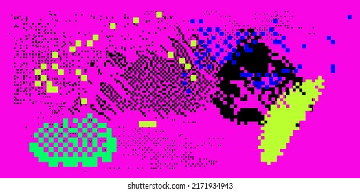 Ilustración de arte de una pantalla de computadora brillante.