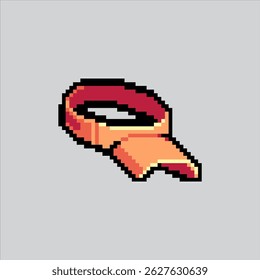 Pixel art illustration Golf Cap. Pixelated Golf Sun Visor. Golf Cap Sun Visor  Icon pixelated for the pixel art game and icon for website and video game. old school retro.