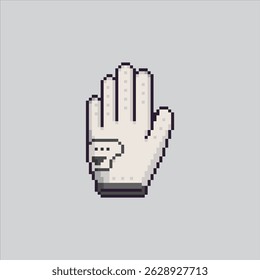 Pixel art illustration Golf Gloves. Pixelated Sport Gloves. Golf Gloves Sport Equipment Icon pixelated for the pixel art game and icon for website and video game. old school retro.