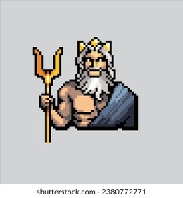 Pixel art illustration Hades. Pixelated Greek Hades. Greek Mythology Hades pixelated for the pixel art game and icon for website and video game. old school retro.