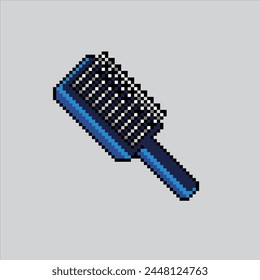 Pixel art illustration Hair Comb. Pixelated Hair Brush. Beauty Hair Brush Comb pixelated for the pixel art game and icon for website and video game. old school retro.