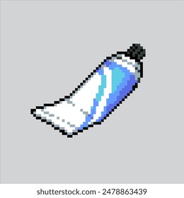 Pixel art illustration Hair Cream. Pixelated Tube Cream. Barber Tube Hair Cream pixelated for the pixel art game and icon for website and video game. old school retro.