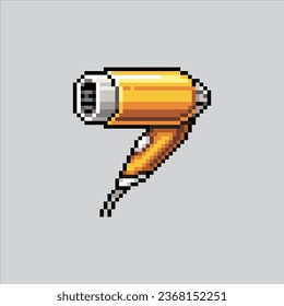 Secador de ilustraciones de arte de píxeles. Secador de pixelado. Icono de secador de pelo mujer pixelado
para el juego de arte píxel e icono para el sitio web y el juego de vídeo. retro de la vieja escuela.